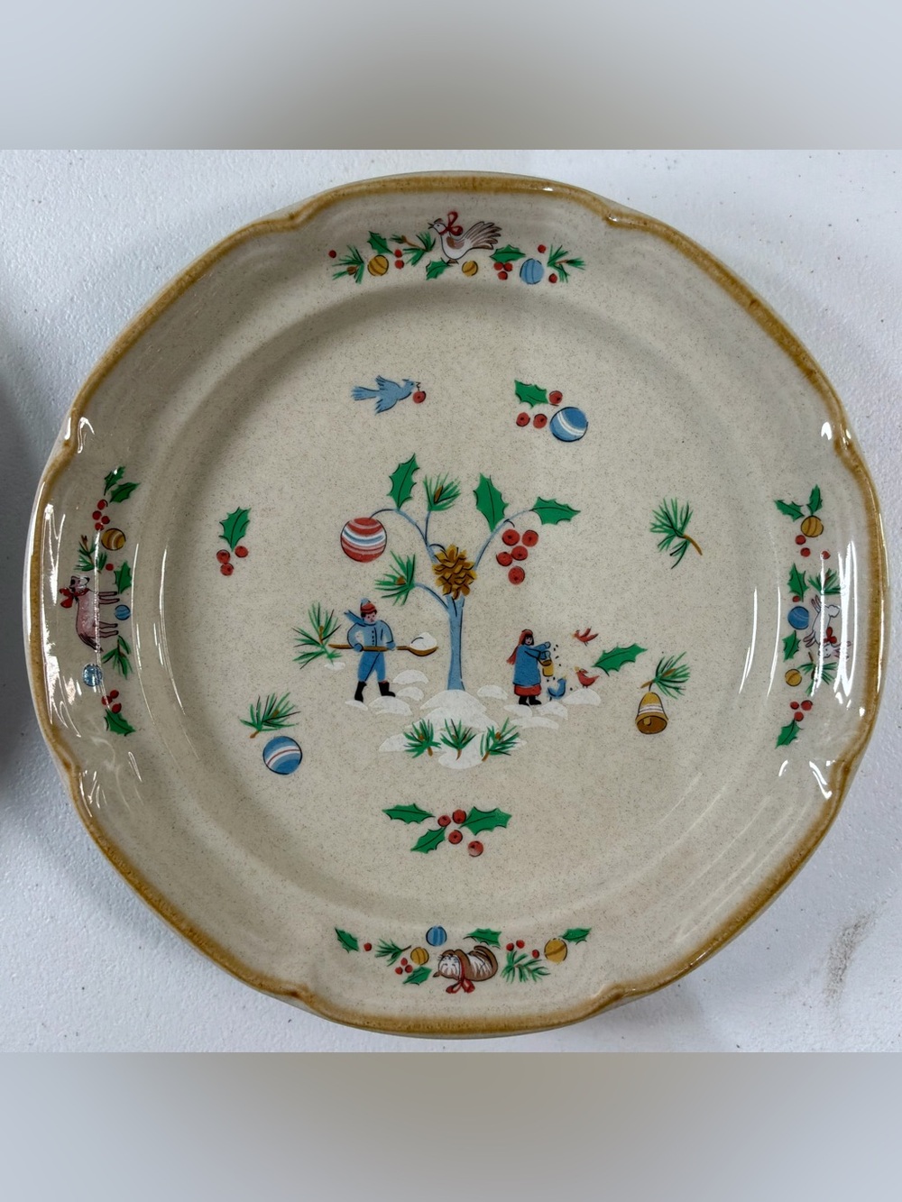 Heartland Christmas International Stoneware Japan Cottage Core Salad Plate Set 6